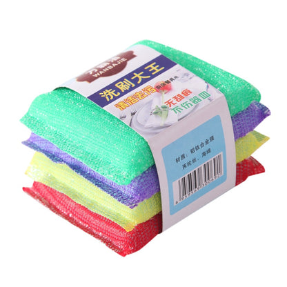 4pcs Dishwashing Soft Cloth Scouring Sponge