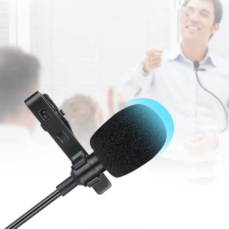 Clear Voice Lapel Lavalier Clip-On Portable USB Mini Microphone