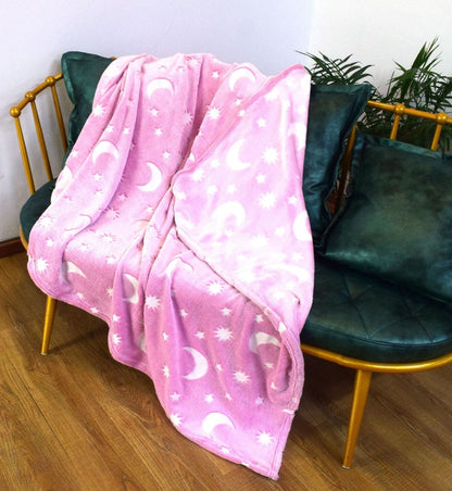 Cozy Warm Glow in the Dark Kids Flannel Blankets