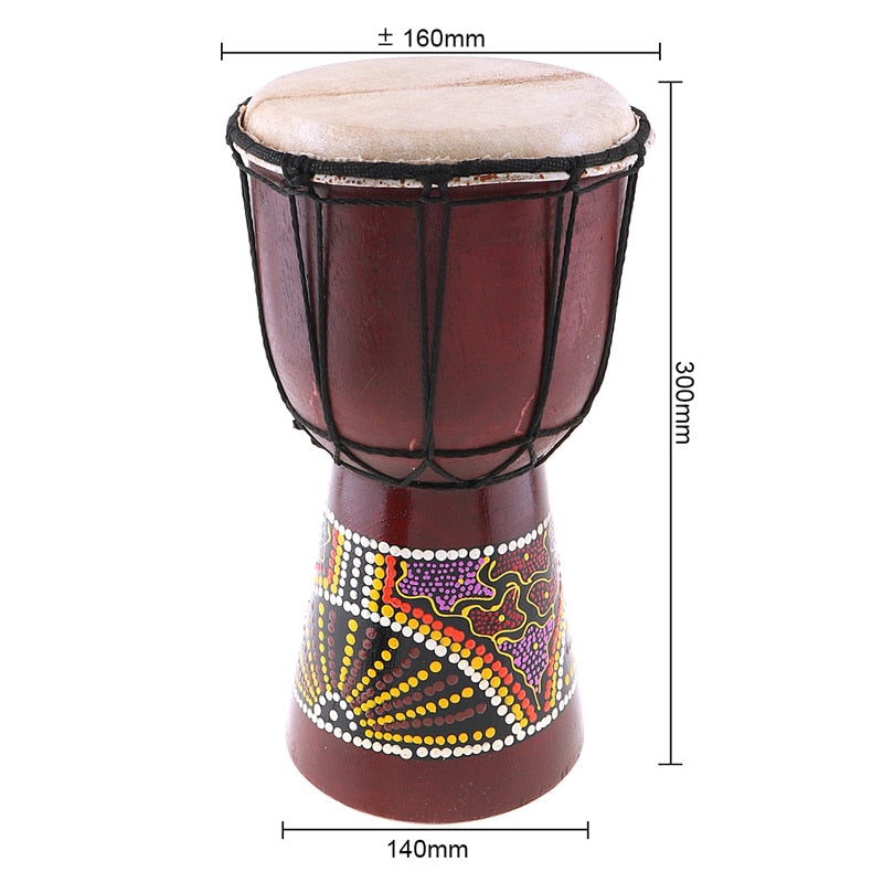 Goat Skin Hand Painted African Djembe Drum