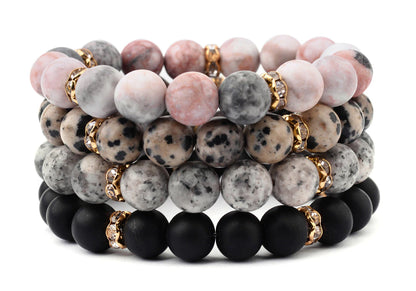 Black Onyx Natural Semi-precious Stone Bracelets