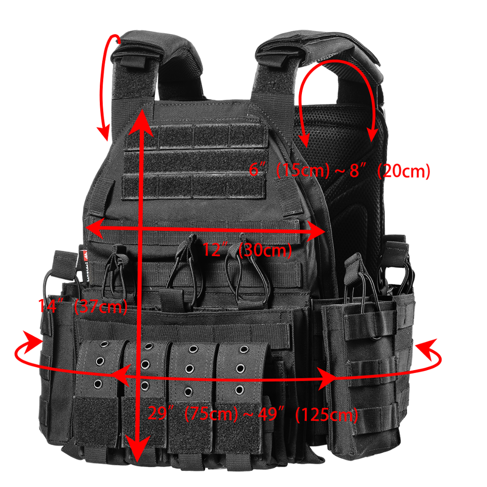 Adjustable Nylon Plate Carrier Tactical Vest