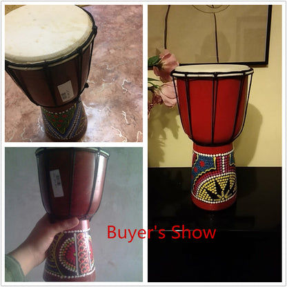 Goat Skin Hand Painted African Djembe Drum