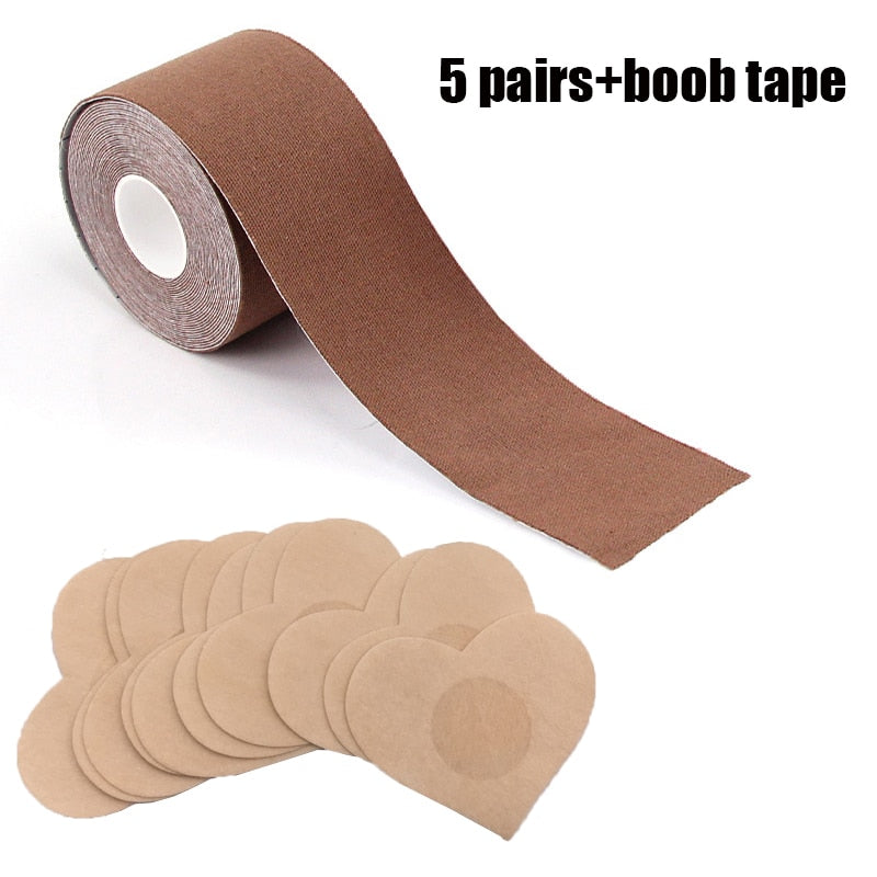 Soft Boob Tape Bras Adhesive Invisible Bra Nipple Pasties Covers Breast Lift Tape Push Up Bralette Strapless Pad Sticky