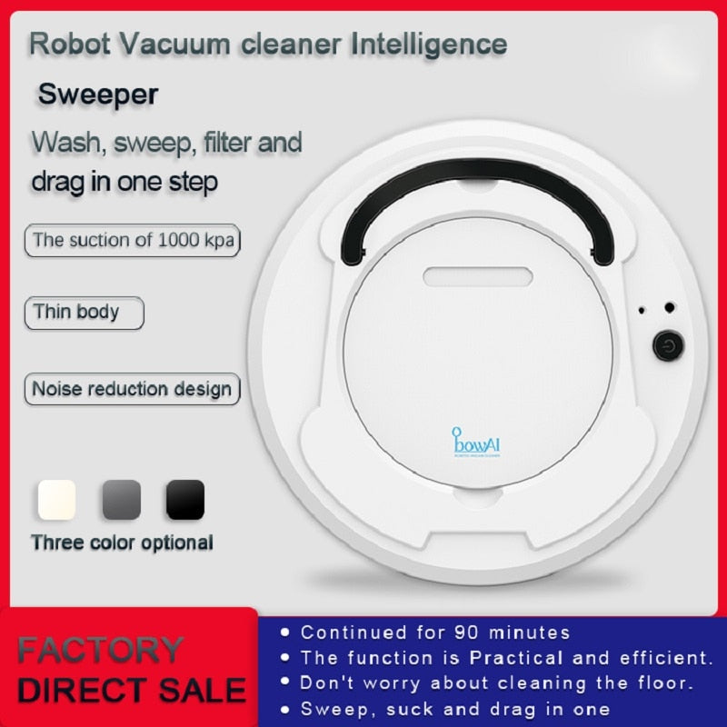 OB8 Automatic Rechargeable Strong Suction Sweeping Smart Clean Robot Vacuum Cleaner For Home. Office & More