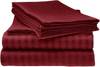 Bed Sheet Set 1800 Luxury Soft Microfiber Hypoallergenic Deep Pocket 4-Piece Bedding Set - Wrinkle, Stain, Fade Resistant
