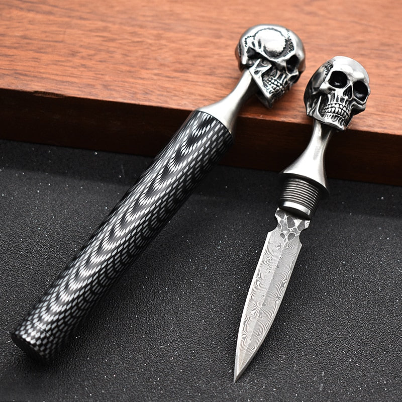 11 STAINLESS STEEL CELTIC CROSS HUNTING KNIFE WOOD HANDLE Gothic Skin