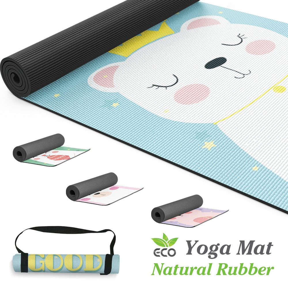 Non-slip Kids Eco Friendly Natural Rubber Yoga Mat for Girls