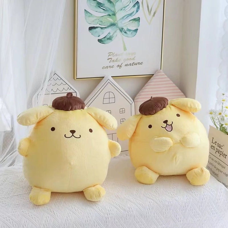 Soft Cuteness Pom Pom Purin Plush 17"-19" Cartoon Dog Sitting Position Plush Toy Pillow Cute Anime Stuffed Plushie Soft Doll