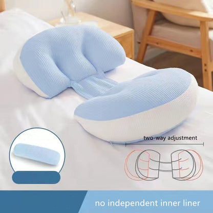 Soft n Comfy Maternity Pregnancy Side Sleep Breathable U Shape Multi Function Belly & Waist Support Pillow