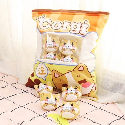 Cutest Kawaii Animal Balls Pudding Candy Bag Pillow Plush Stuffed Mini Doll of Sakura Rabbit Dinosaur Pig Chick Penguin Nap Plushie