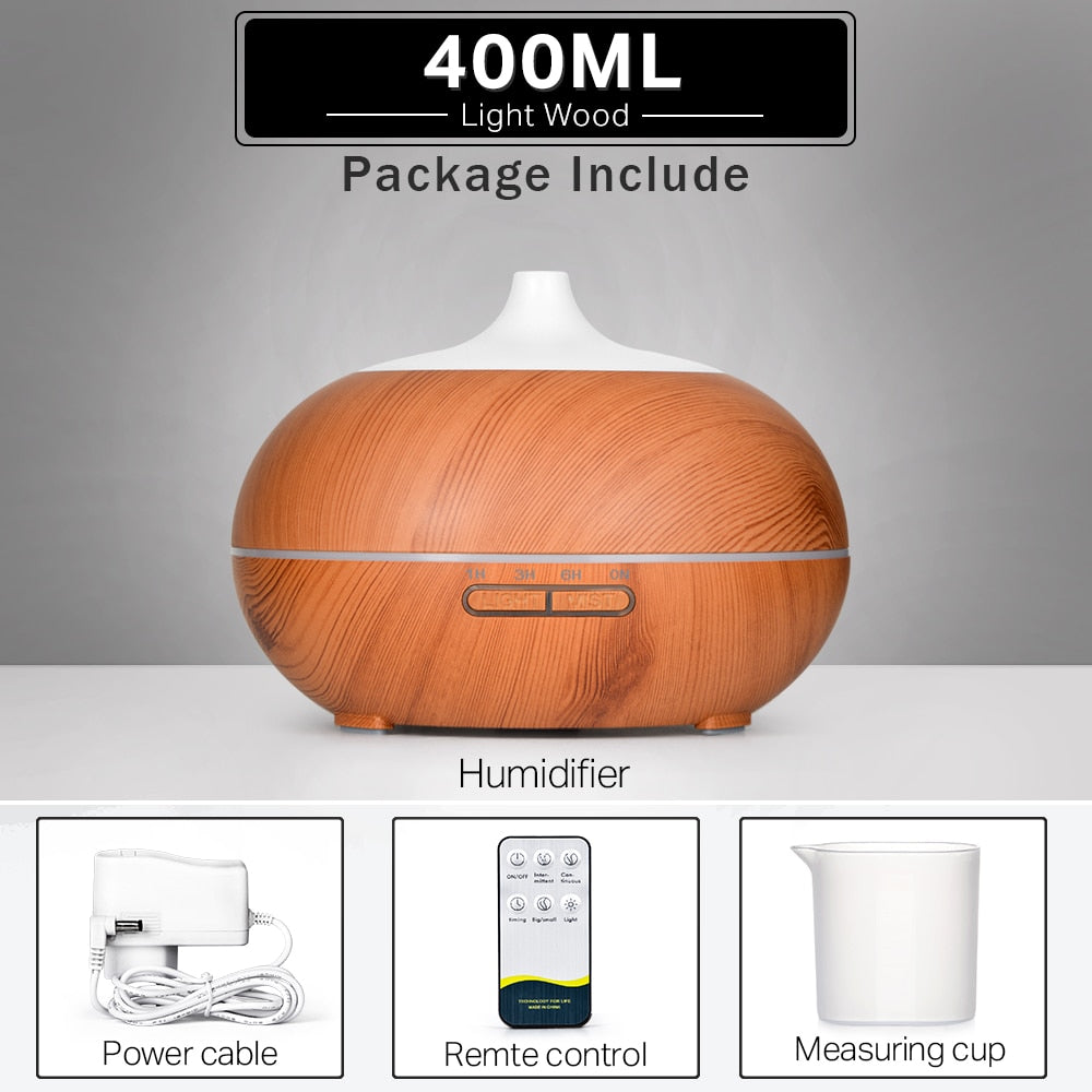 Wood Grain Aromatherapy Essential Oil Diffuser/Humidifier Remote