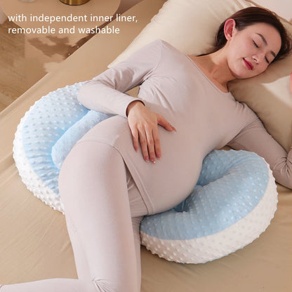 Soft n Comfy Maternity Pregnancy Side Sleep Breathable U Shape Multi Function Belly & Waist Support Pillow