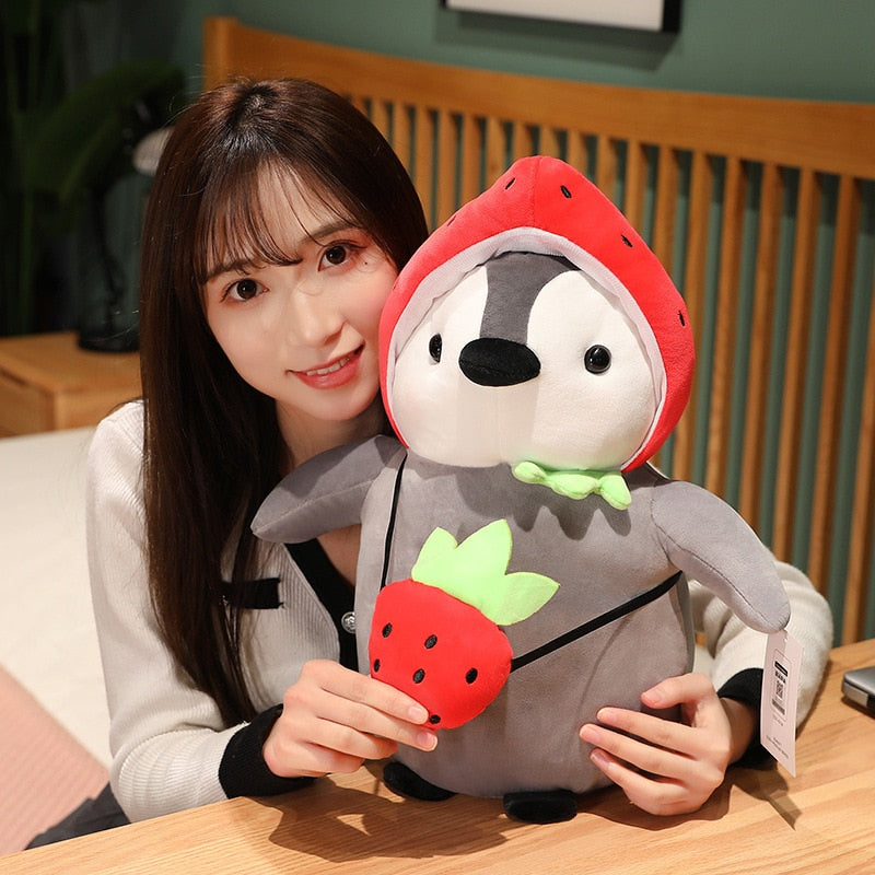 So Cute Cartoon Penguin Plush Doll Korean Pop Crash Landing On You Penguin Rabbit Sunflower Strawberry