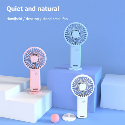 Ultra-quiet Portable Mini Handheld USB Fan for Menopause Cool Student Office Outdoor Workouts Travel 3 Speed