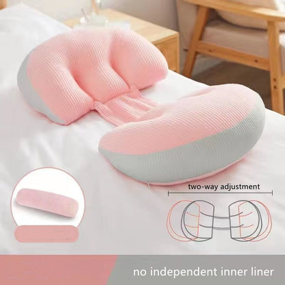 Soft n Comfy Maternity Pregnancy Side Sleep Breathable U Shape Multi Function Belly & Waist Support Pillow