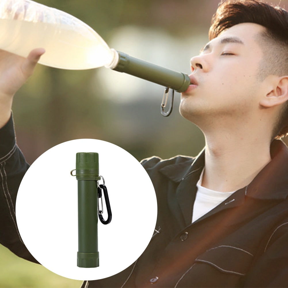 1500L With Cap Water Filter Straw for Outdoor Camping Emergency Preparedness For Drinking Survival Lightweight Easy Install