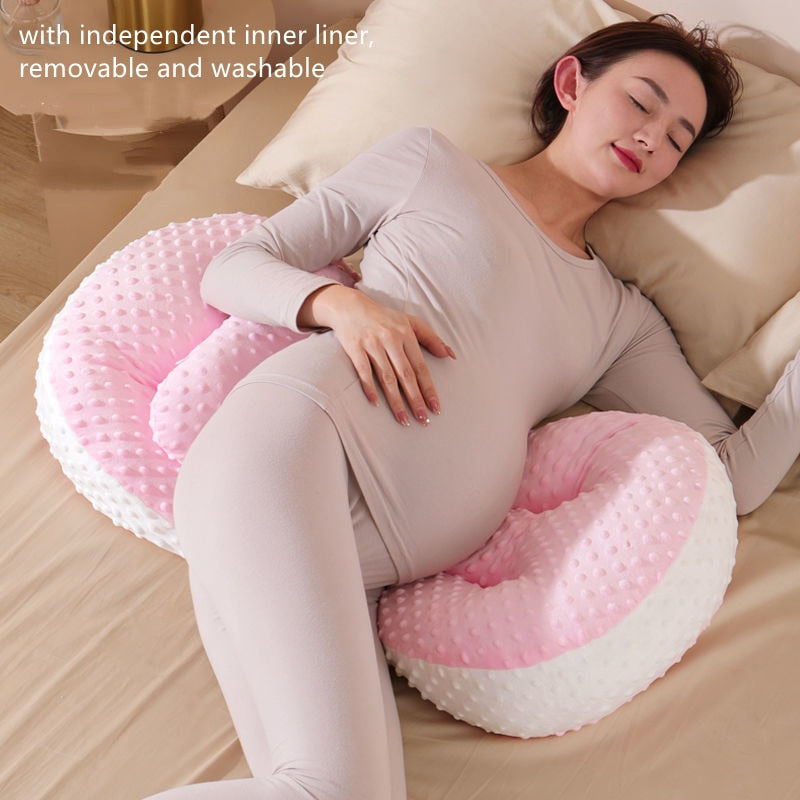 Soft n Comfy Maternity Pregnancy Side Sleep Breathable U Shape Multi Function Belly & Waist Support Pillow