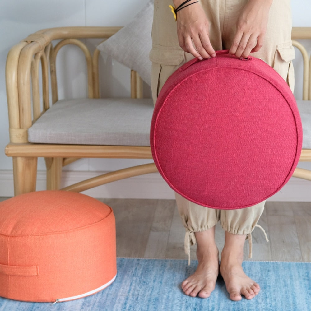 Round High Strength Sponge Seat Cushion Tatami Cushion Meditation Yoga Round Mat Chair Cushions