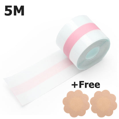 10M Push Up Boobs Lift Tape with Free Self Adhesive Silicone Breasts Nipple Cover