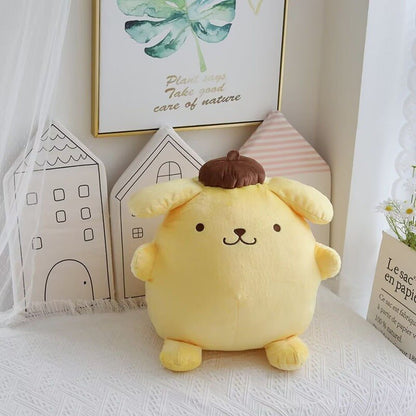 Soft Cuteness Pom Pom Purin Plush 17"-19" Cartoon Dog Sitting Position Plush Toy Pillow Cute Anime Stuffed Plushie Soft Doll