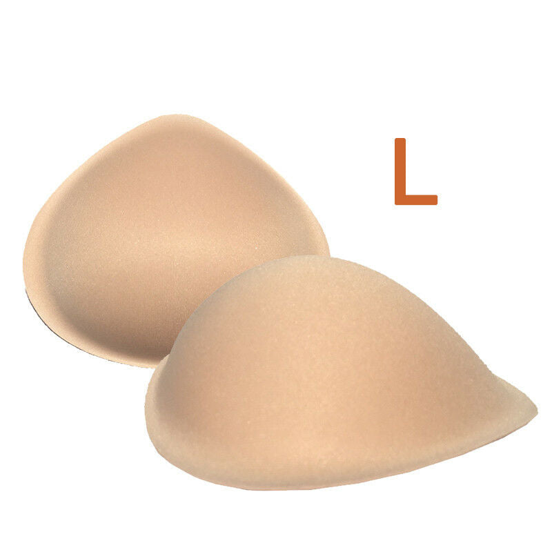 1 Pair Realistic Strap Sponge Breast Forms Fake Boobs Bra Padding Inserts