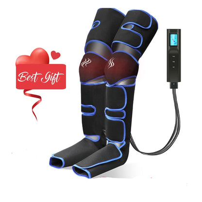 Best Gift 360°Air Compression Massager with Heat for Foot Leg Calf Thigh Knee, Varicose Veins, Muscle Fatigue, Cramps, Edema, Swelling