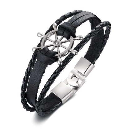 Multi-layer Leather Rope Bracelets Bangles