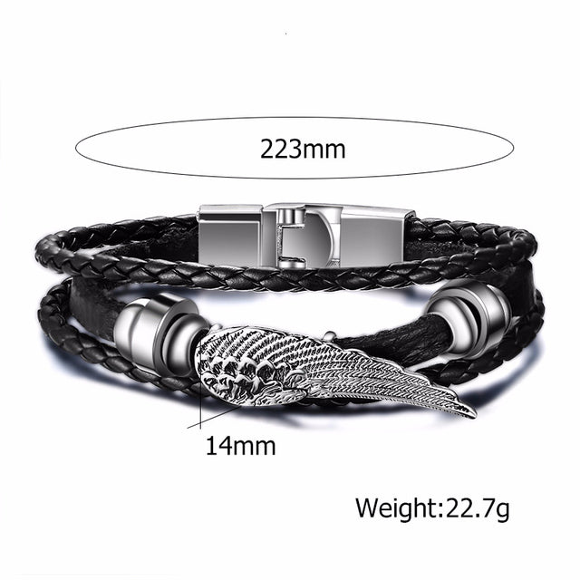 Multi-layer Leather Rope Bracelets Bangles