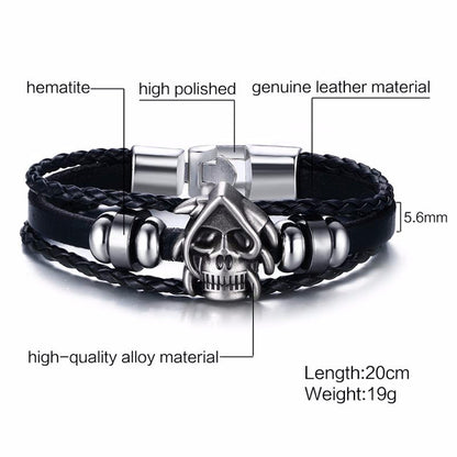 Multi-layer Leather Rope Bracelets Bangles