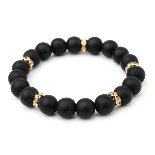 Black Onyx Natural Semi-precious Stone Bracelets