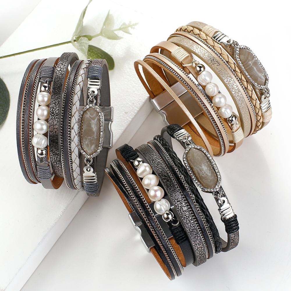 The Confident Male Leather Wrap Bracelet