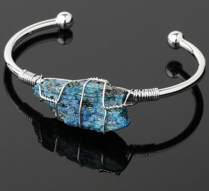 Vibe High and Live Your Truth Kyanite Cuff Bracelet