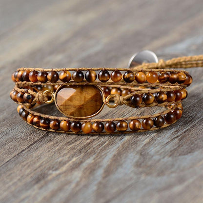 Heal Your Money Issues Tigers Eye Wrap Bracelet