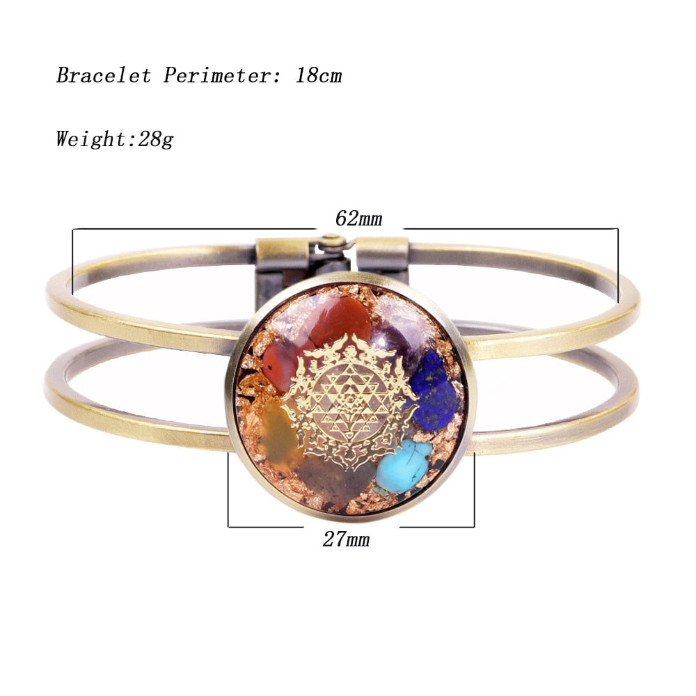 7 Chakra Crystal & Mandala Bracelet