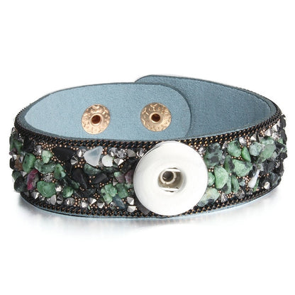 FUN Snap Button Crystal Bracelet
