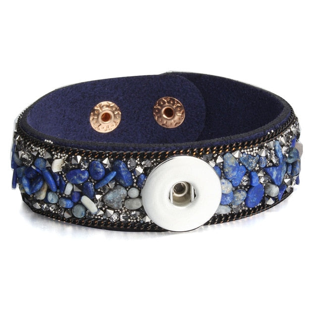 FUN Snap Button Crystal Bracelet