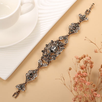 Vintage Luxe Gray Crystal  Bracelet