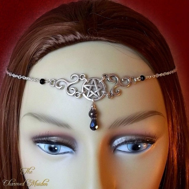 Ceremonial Moon Goddess Triskele Headpiece (different variations available)