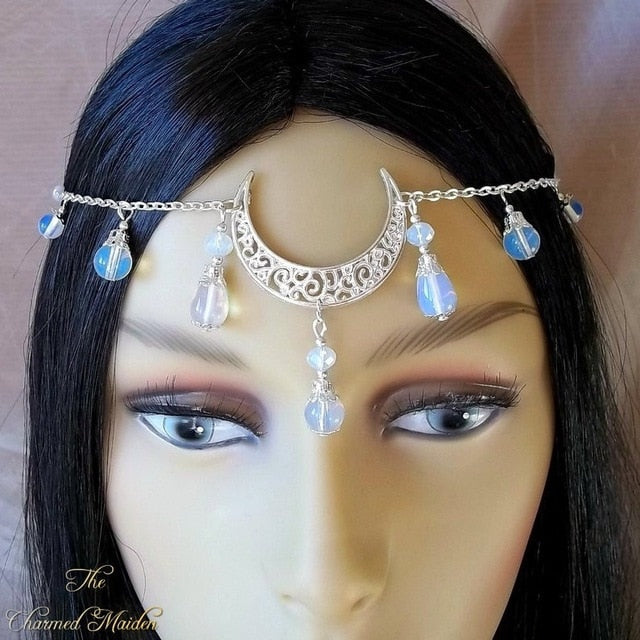 Ceremonial Moon Goddess Triskele Headpiece (different variations available)