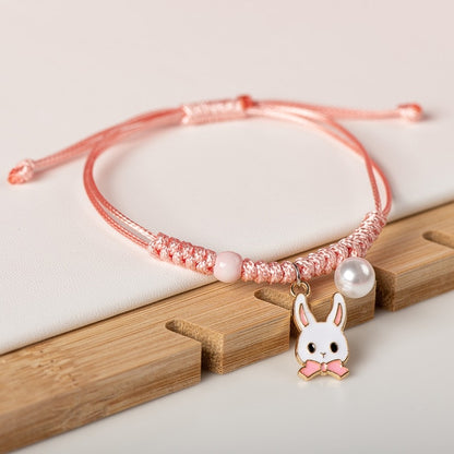 Bunny Cat & Unicorn Hand Woven Adjustable Girls Bracelet