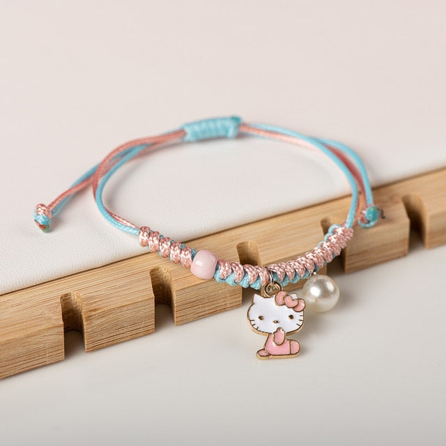 Bunny Cat & Unicorn Hand Woven Adjustable Girls Bracelet
