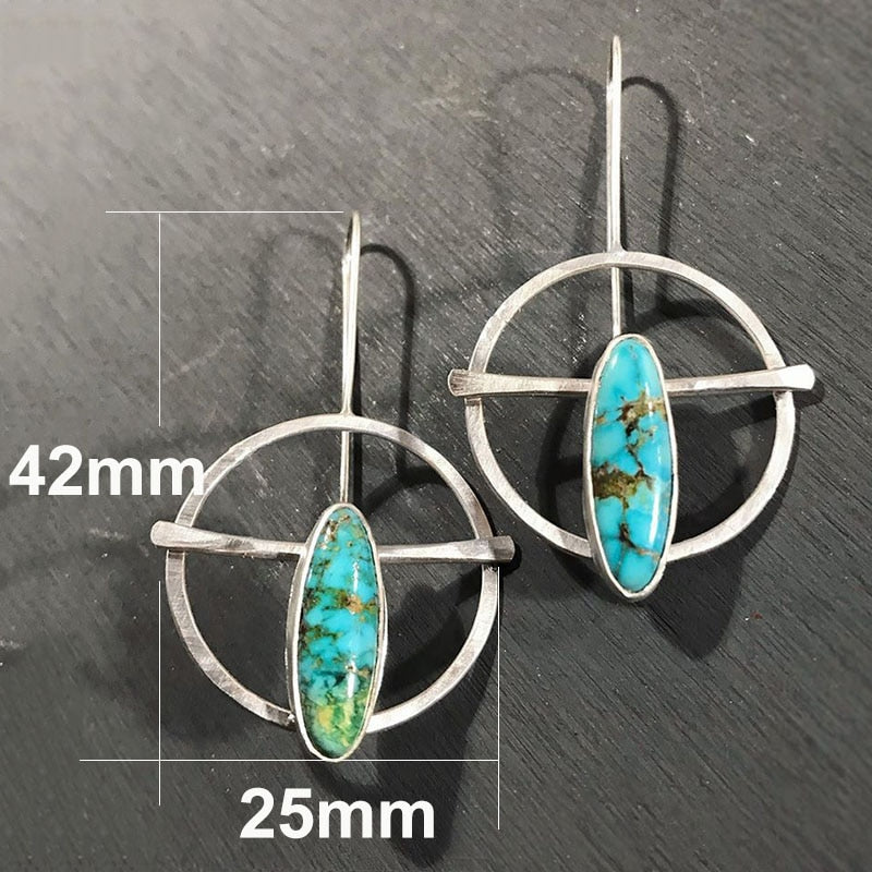 Boho Vintage Turquoise Earrings