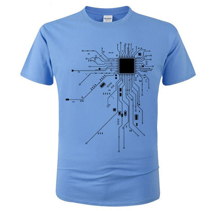 AI Circuit Men's Cotton T-Shirt