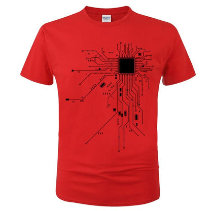AI Circuit Men's Cotton T-Shirt