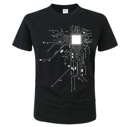 AI Circuit Men's Cotton T-Shirt