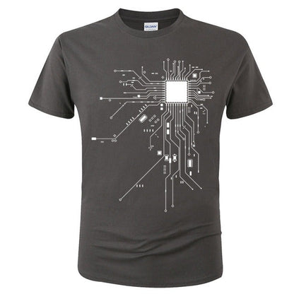 AI Circuit Men's Cotton T-Shirt