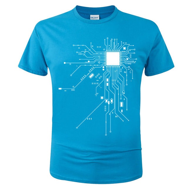 AI Circuit Men's Cotton T-Shirt