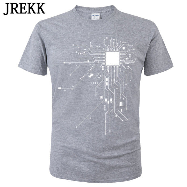 AI Circuit Men's Cotton T-Shirt