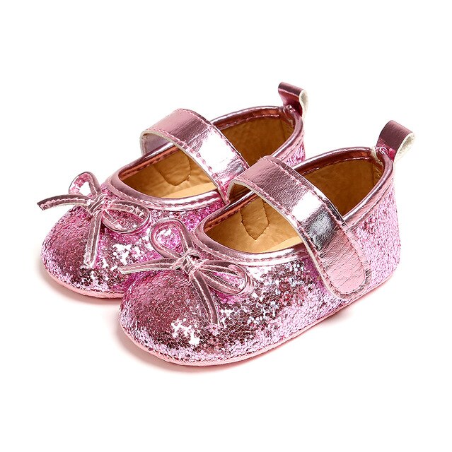 0 - 18 Months Girls Closed Toe Sequin Shoes